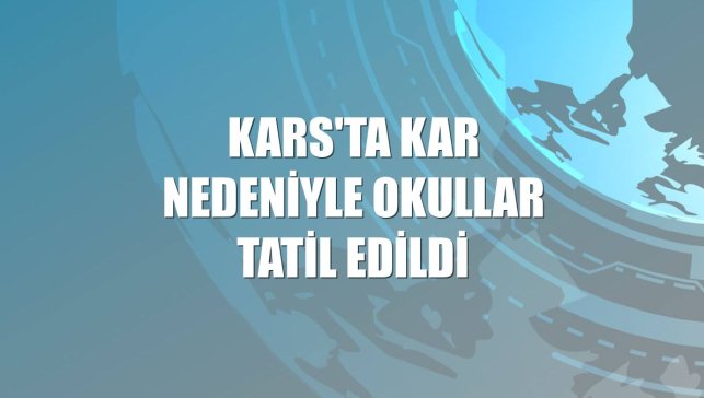 Kars'ta kar nedeniyle okullar tatil edildi