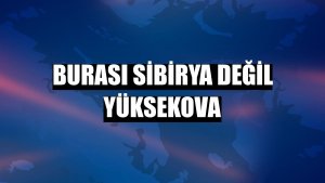 Burası Sibirya değil Yüksekova