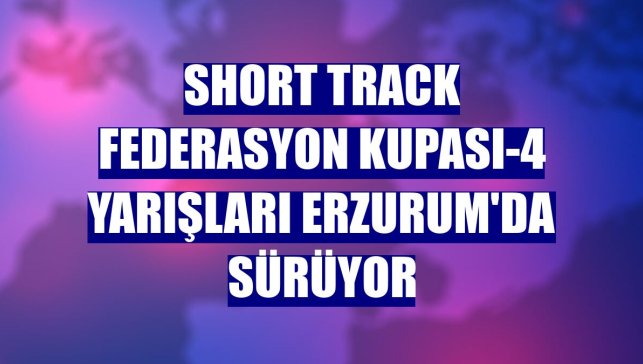 Short Track Federasyon Kupası-4 yarışları Erzurum'da sürüyor