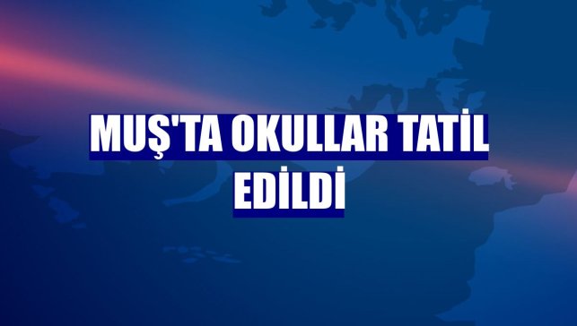 Muş'ta okullar tatil edildi