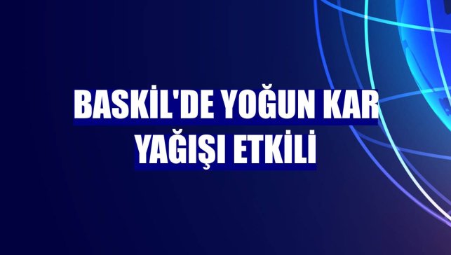 Baskil'de yoğun kar yağışı etkili