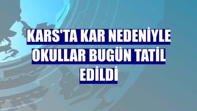 Kars'ta kar nedeniyle okullar bugün tatil edildi