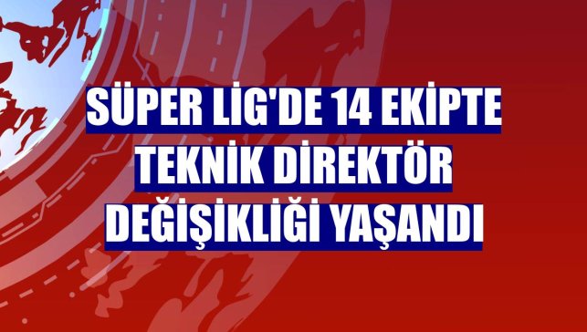 Süper Lig'de 14 ekipte teknik direktör değişikliği yaşandı