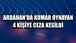 Ardahan'da kumar oynayan 4 kişiye ceza kesildi