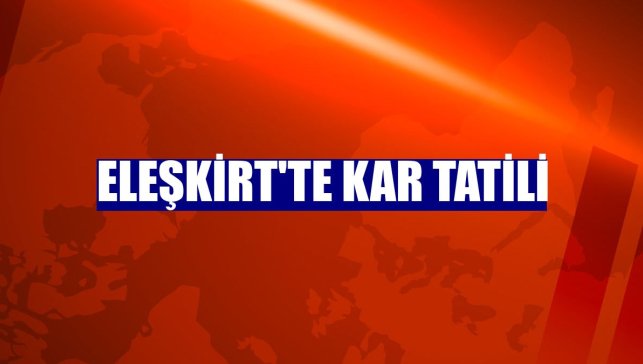 Eleşkirt'te kar tatili