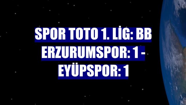 Spor Toto 1. Lig: BB Erzurumspor: 1 - Eyüpspor: 1