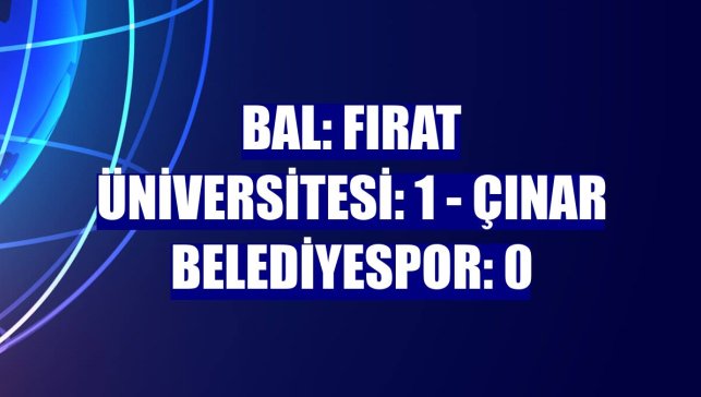 BAL: Fırat Üniversitesi: 1 - Çınar Belediyespor: 0