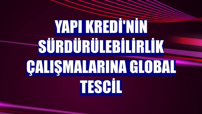 Yapı Kredi'nin sürdürülebilirlik çalışmalarına global tescil