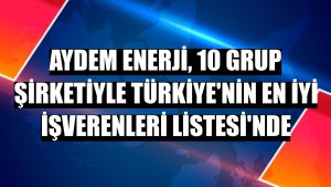 Aydem Enerji, 10 grup şirketiyle Türkiye'nin En İyi İşverenleri Listesi'nde