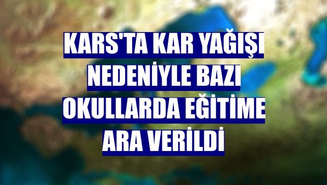 Kars'ta kar yağışı nedeniyle bazı okullarda eğitime ara verildi