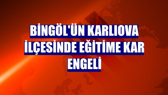 Bingöl'ün Karlıova ilçesinde eğitime kar engeli