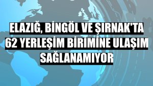 Elazığ, Bingöl ve Şırnak'ta 62 yerleşim birimine ulaşım sağlanamıyor