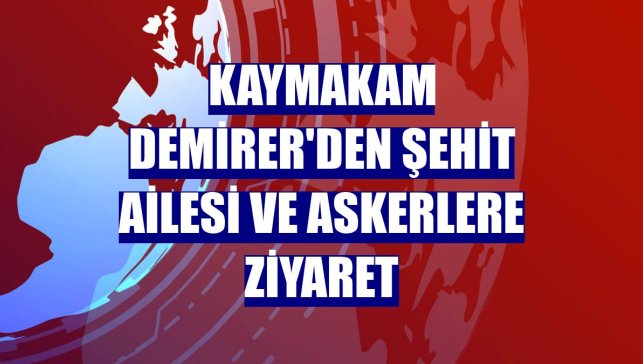 Kaymakam Demirer'den şehit ailesi ve askerlere ziyaret