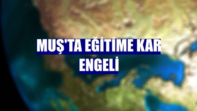 Muş'ta eğitime kar engeli