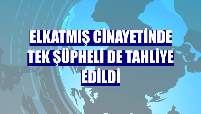 Elkatmış cinayetinde tek şüpheli de tahliye edildi