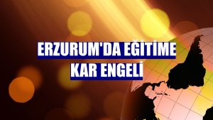 Erzurum'da eğitime kar engeli