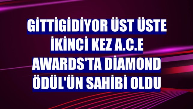 GittiGidiyor üst üste ikinci kez A.C.E Awards'ta Diamond Ödül'ün sahibi oldu