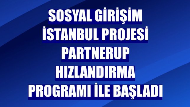 Sosyal Girişim İstanbul Projesi PartnerUp Hızlandırma Programı ile başladı