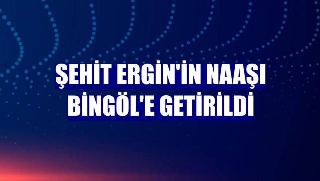 Şehit Ergin'in naaşı Bingöl'e getirildi