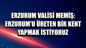 Erzurum Valisi Memiş: Erzurum'u üreten bir kent yapmak istiyoruz