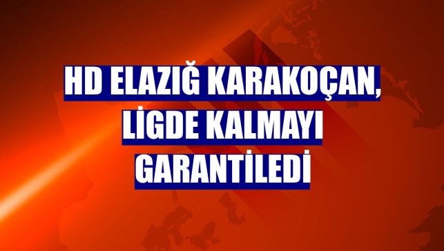 HD Elazığ Karakoçan, ligde kalmayı garantiledi