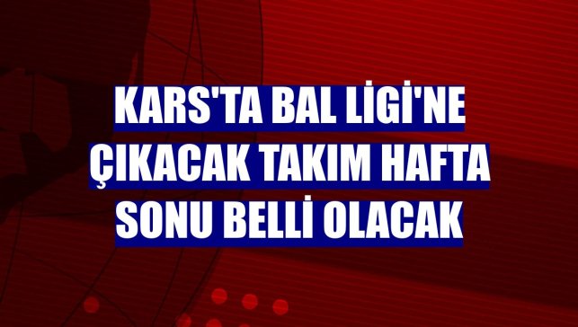 Kars'ta BAL Ligi'ne çıkacak takım hafta sonu belli olacak