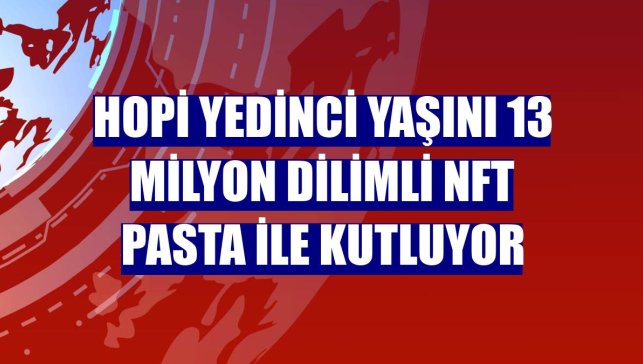 Hopi yedinci yaşını 13 milyon dilimli NFT pasta ile kutluyor