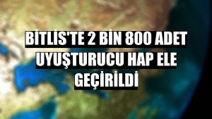 Bitlis'te 2 bin 800 adet uyuşturucu hap ele geçirildi