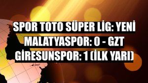 Spor Toto Süper Lig: Yeni Malatyaspor: 0 - GZT Giresunspor: 1 (İlk yarı)