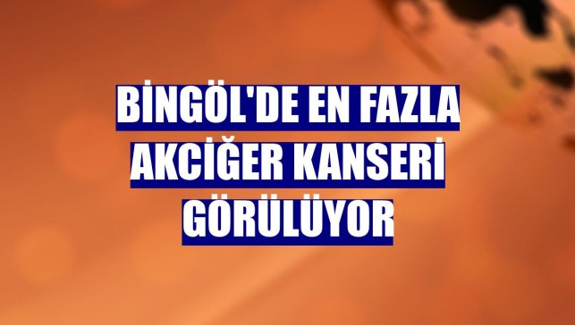 Bingöl'de en fazla akciğer kanseri görülüyor