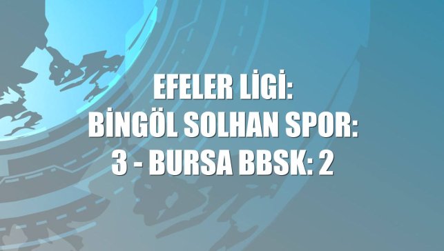 Efeler Ligi: Bingöl Solhan Spor: 3 - Bursa BBSK: 2
