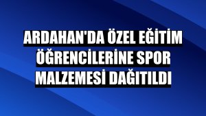 Ardahan'da özel eğitim öğrencilerine spor malzemesi dağıtıldı