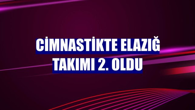 Cimnastikte Elazığ takımı 2. oldu