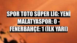 Spor Toto Süper Lig: Yeni Malatyaspor: 0 - Fenerbahçe: 1 (İlk yarı)
