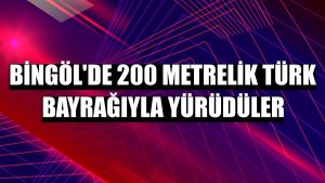Bingöl'de 200 metrelik Türk bayrağıyla yürüdüler