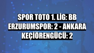 Spor Toto 1. Lig: BB Erzurumspor: 2 - Ankara Keçiörengücü: 2