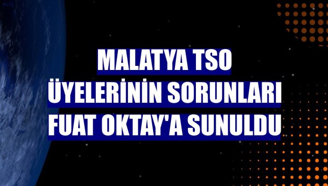 Malatya TSO üyelerinin sorunları Fuat Oktay'a sunuldu