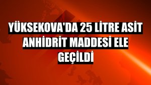Yüksekova'da 25 litre asit anhidrit maddesi ele geçildi