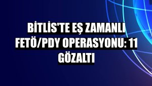 Bitlis'te eş zamanlı FETÖ/PDY operasyonu: 11 gözaltı