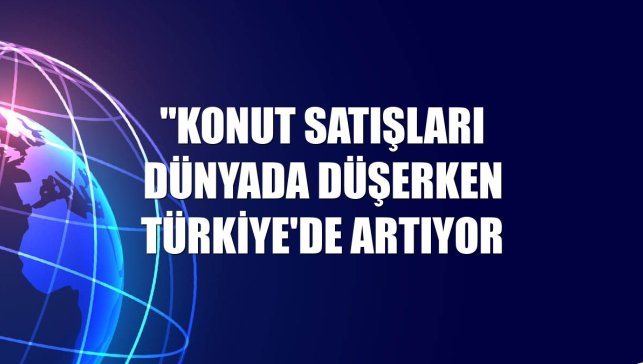 "Konut satışları dünyada düşerken Türkiye'de artıyor