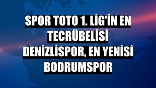Spor Toto 1. Lig'in en tecrübelisi Denizlispor, en yenisi Bodrumspor
