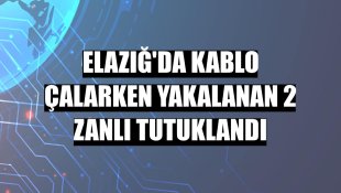 Elazığ'da kablo çalarken yakalanan 2 zanlı tutuklandı
