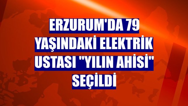 Erzurum'da 79 yaşındaki elektrik ustası "yılın ahisi" seçildi