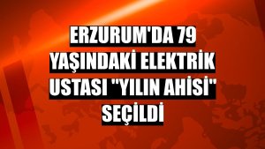 Erzurum'da 79 yaşındaki elektrik ustası 'yılın ahisi' seçildi