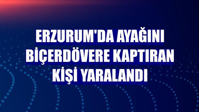 Erzurum'da ayağını biçerdövere kaptıran kişi yaralandı
