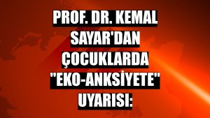 Prof. Dr. Kemal Sayar'dan çocuklarda 'eko-anksiyete' uyarısı: