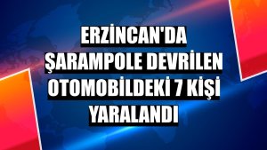 Erzincan'da şarampole devrilen otomobildeki 7 kişi yaralandı
