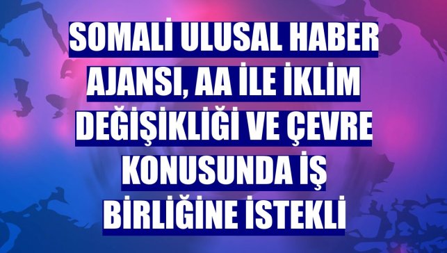 Somali Ulusal Haber Ajansı, AA ile iklim değişikliği ve çevre konusunda iş birliğine istekli