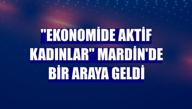 "Ekonomide Aktif Kadınlar" Mardin'de bir araya geldi