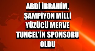 Abdi İbrahim, şampiyon milli yüzücü Merve Tuncel'in sponsoru oldu